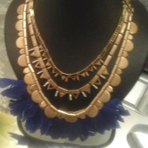 Stella and Dot Blue Plume Necklace, new in box